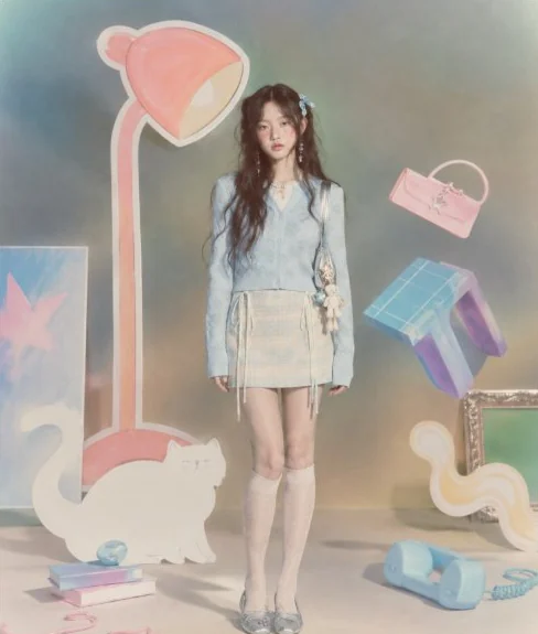 파스텔 오브제 세트 속 인물 화보
